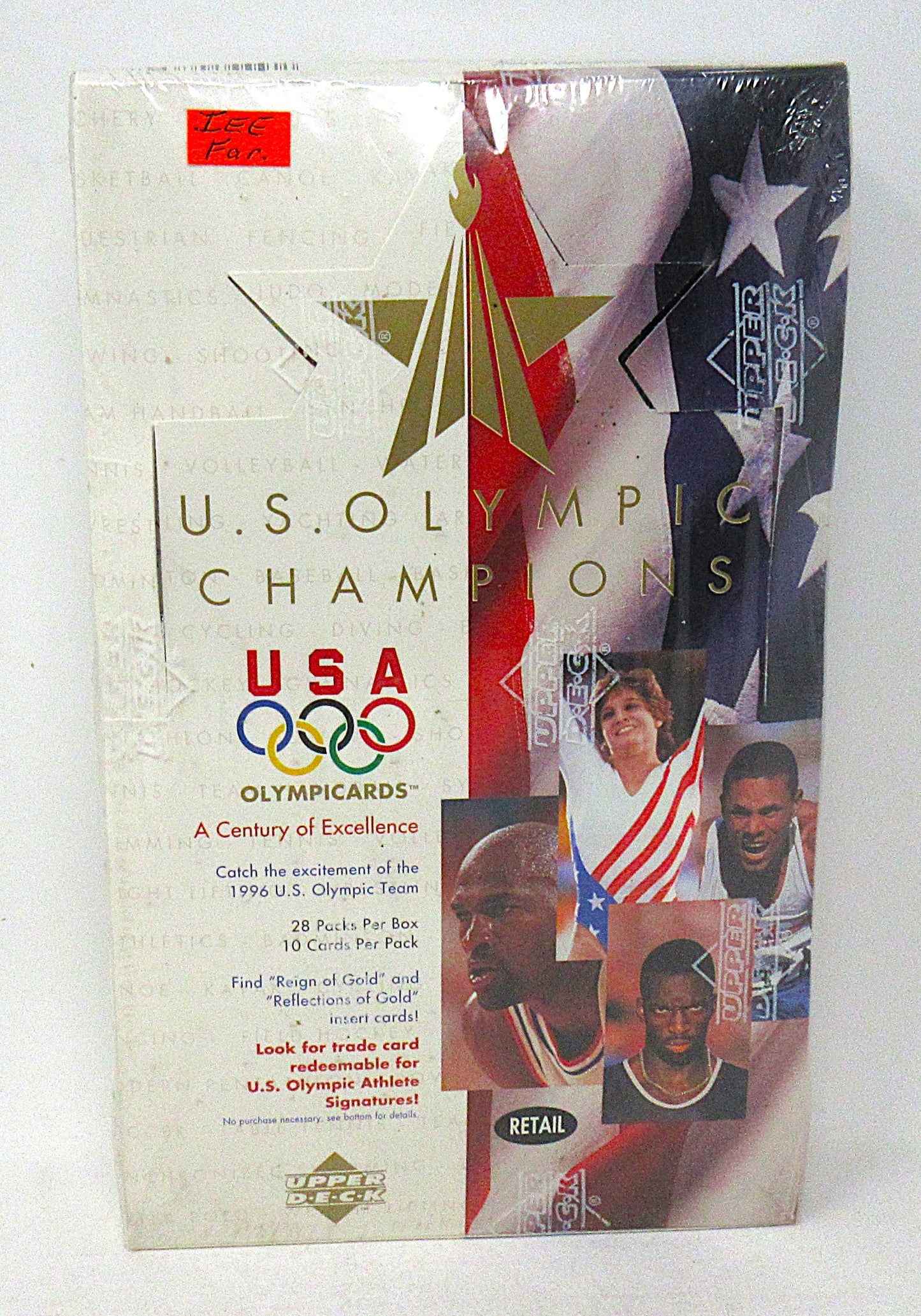 1996 Upper Deck U.S. Olympic Champions USA Olympicards Box (Retail) (28/10)