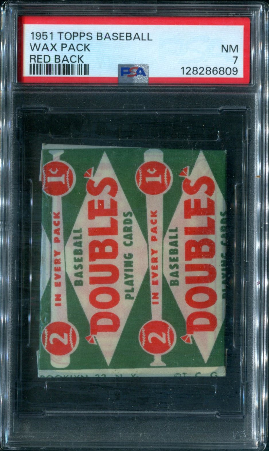 1951 Topps Baseball Red Back Unopened Wax Pack PSA 7 *6809