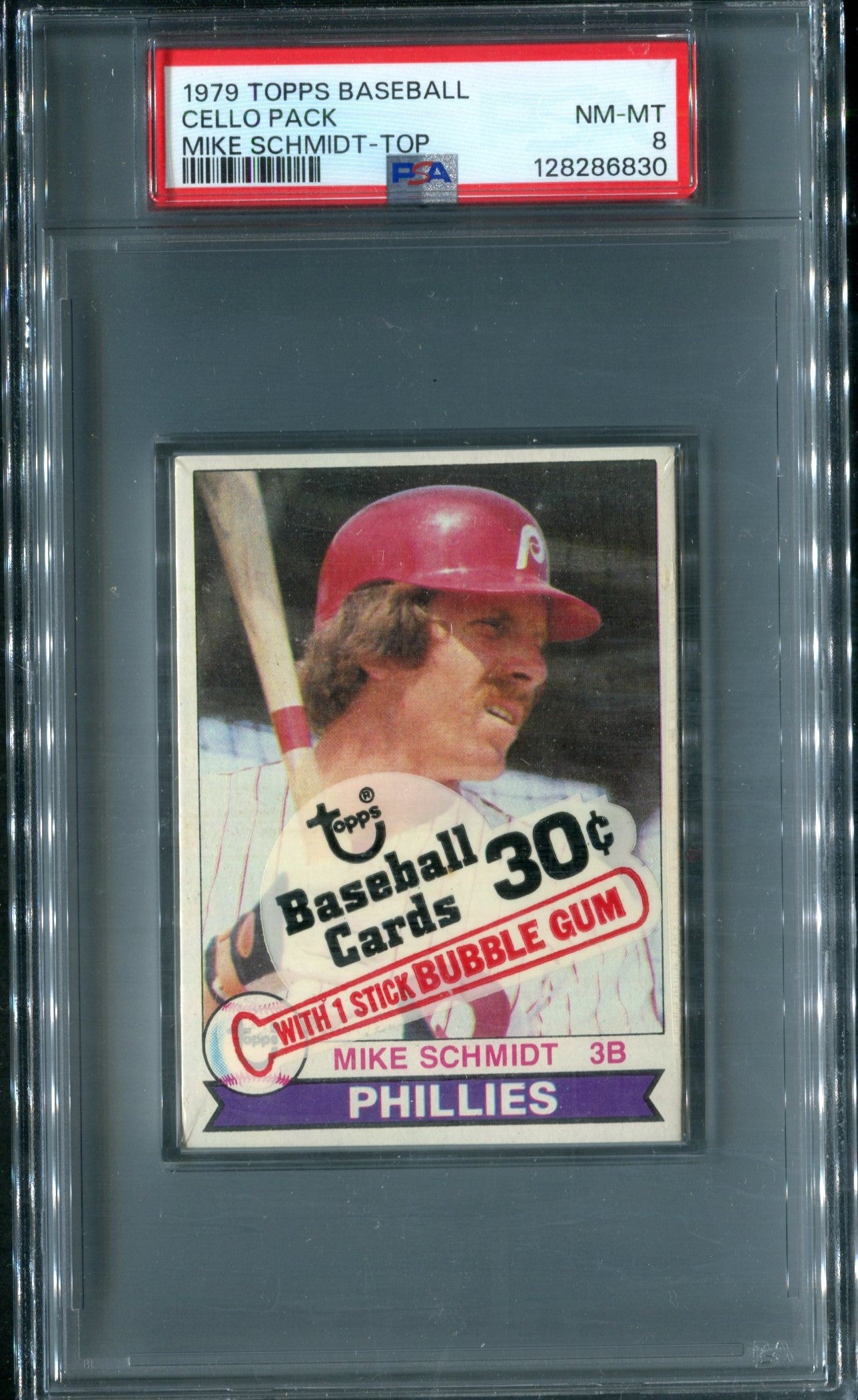 1979 Topps Baseball Unopened Cello Pack PSA 8 Schmidt Top *6830
