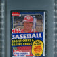 1986 Fleer Baseball Unopened Cello Pack PSA 8 Rose Top *6816