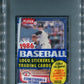 1986 Fleer Baseball Unopened Cello Pack PSA 8 Clemens Top *6819