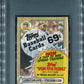 1987 Topps Baseball Unopened Cello Pack PSA 9 Bonds RC Top *6843