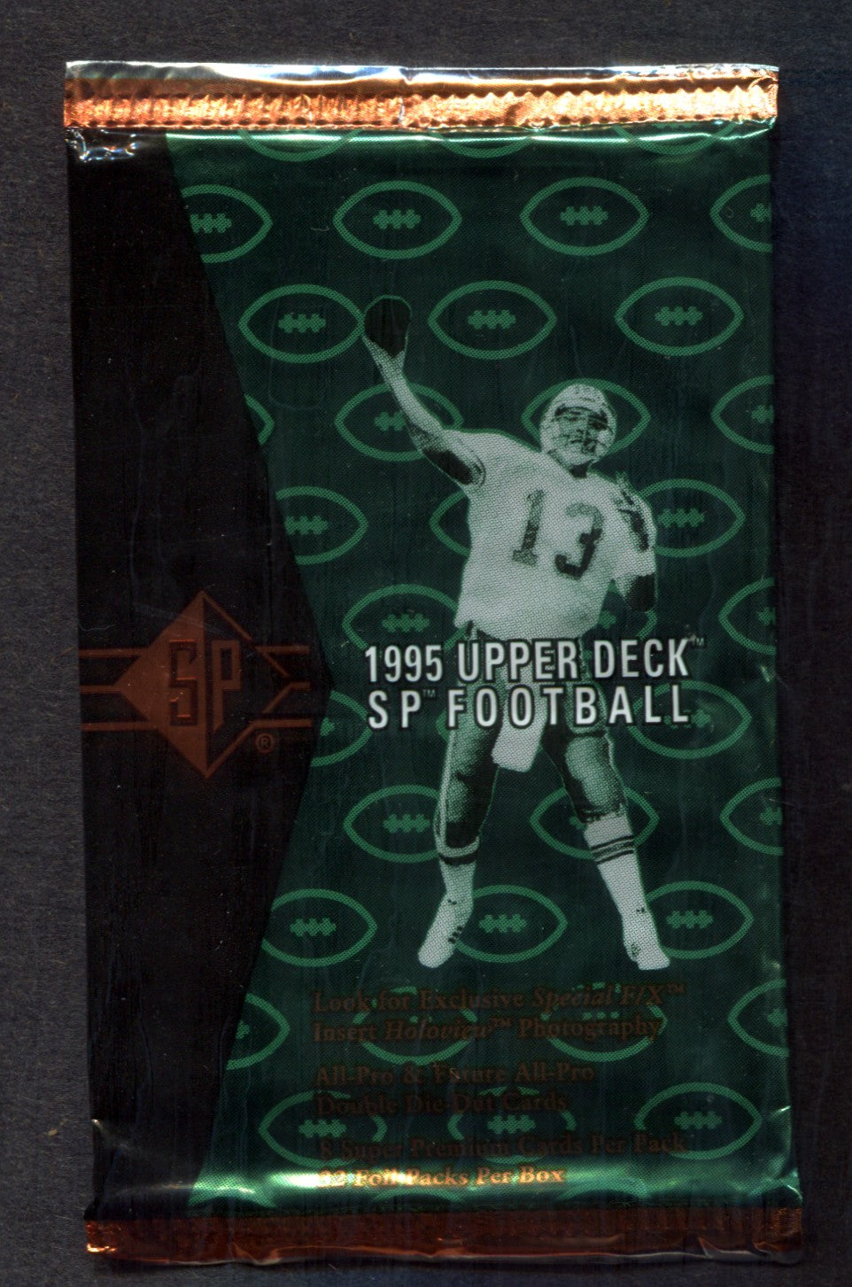 1995 Upper Deck SP Football Unopened Pack (8)