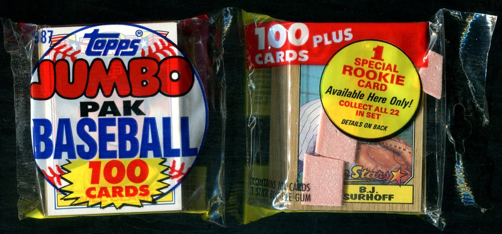 1987 Topps Baseball Unopened Jumbo Pack (100)