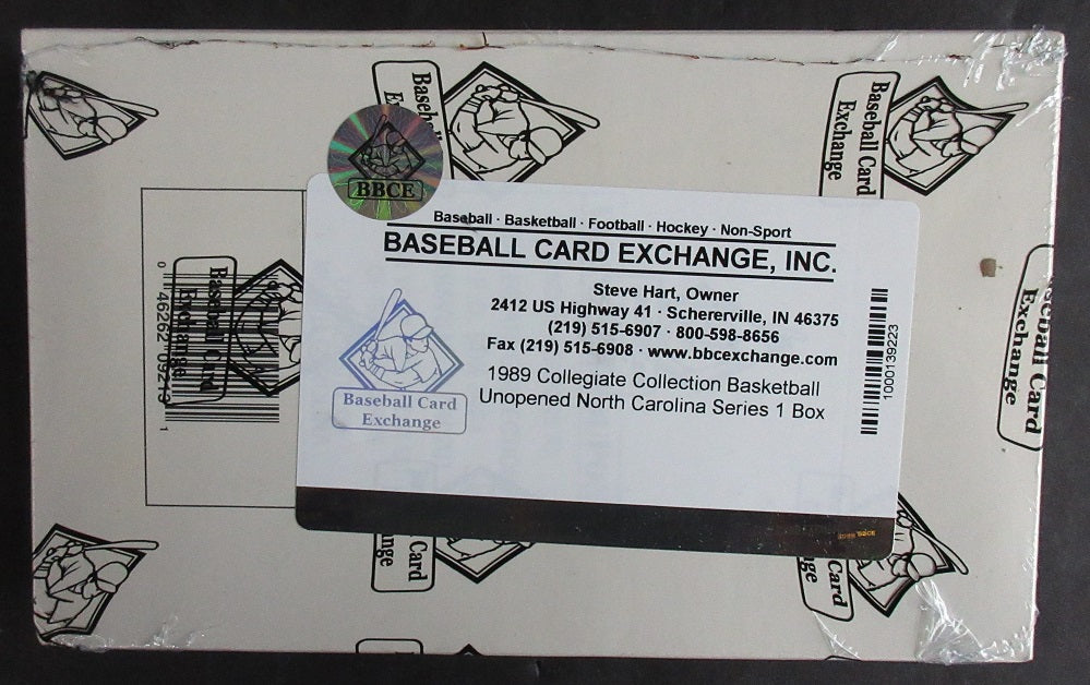 1989 Collegiate Collection North Carolina First Edition Basketball Box (36/8) (BBCE)