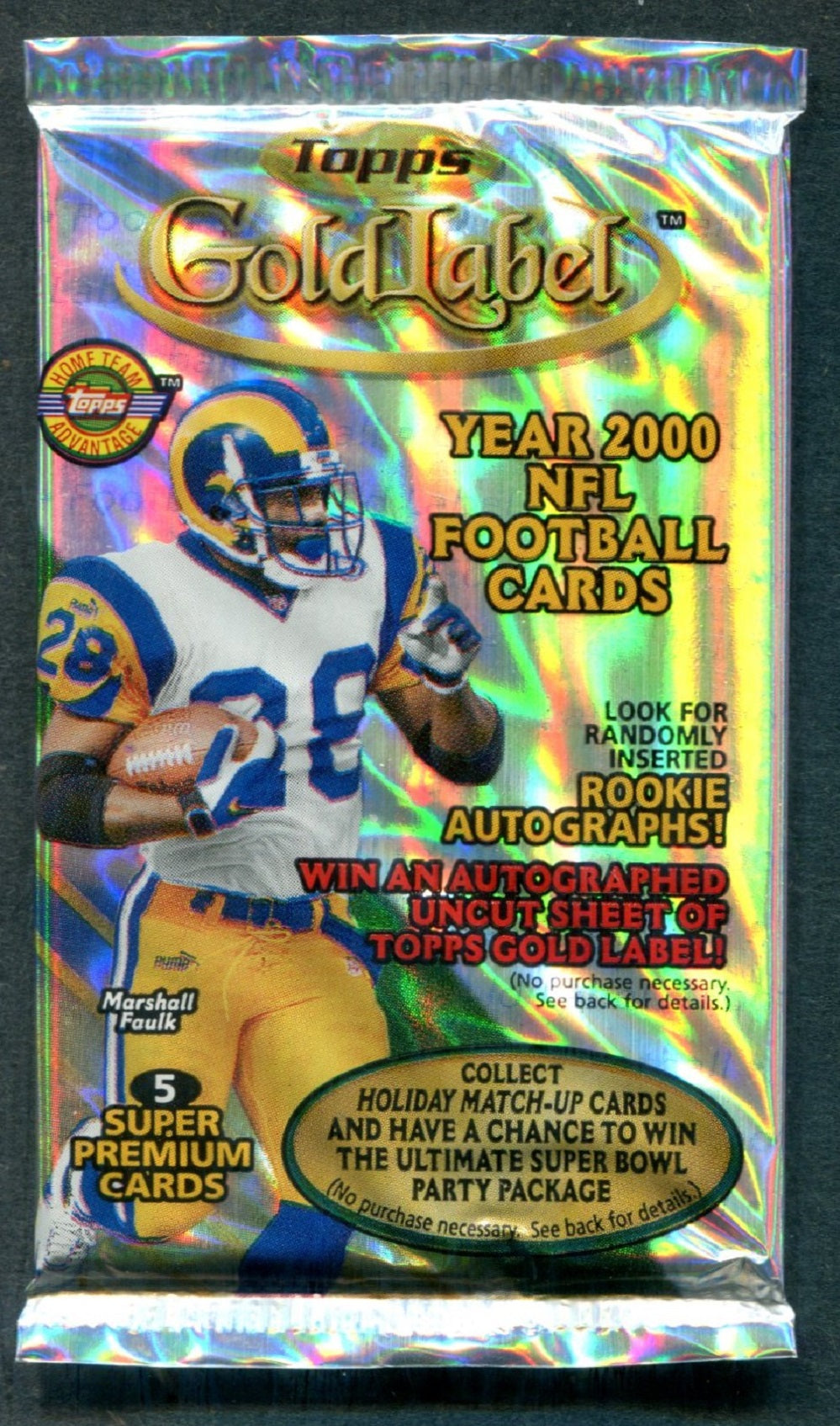 2000 Topps Gold Label Football Unopened Pack (HTA) (5)