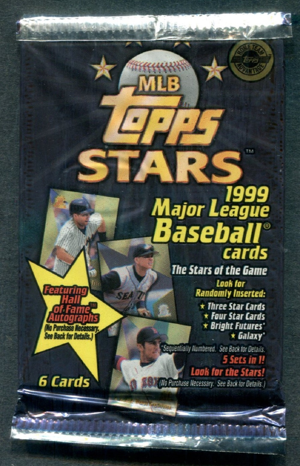 1999 Topps Stars Baseball Unopened Pack (HTA) (6)