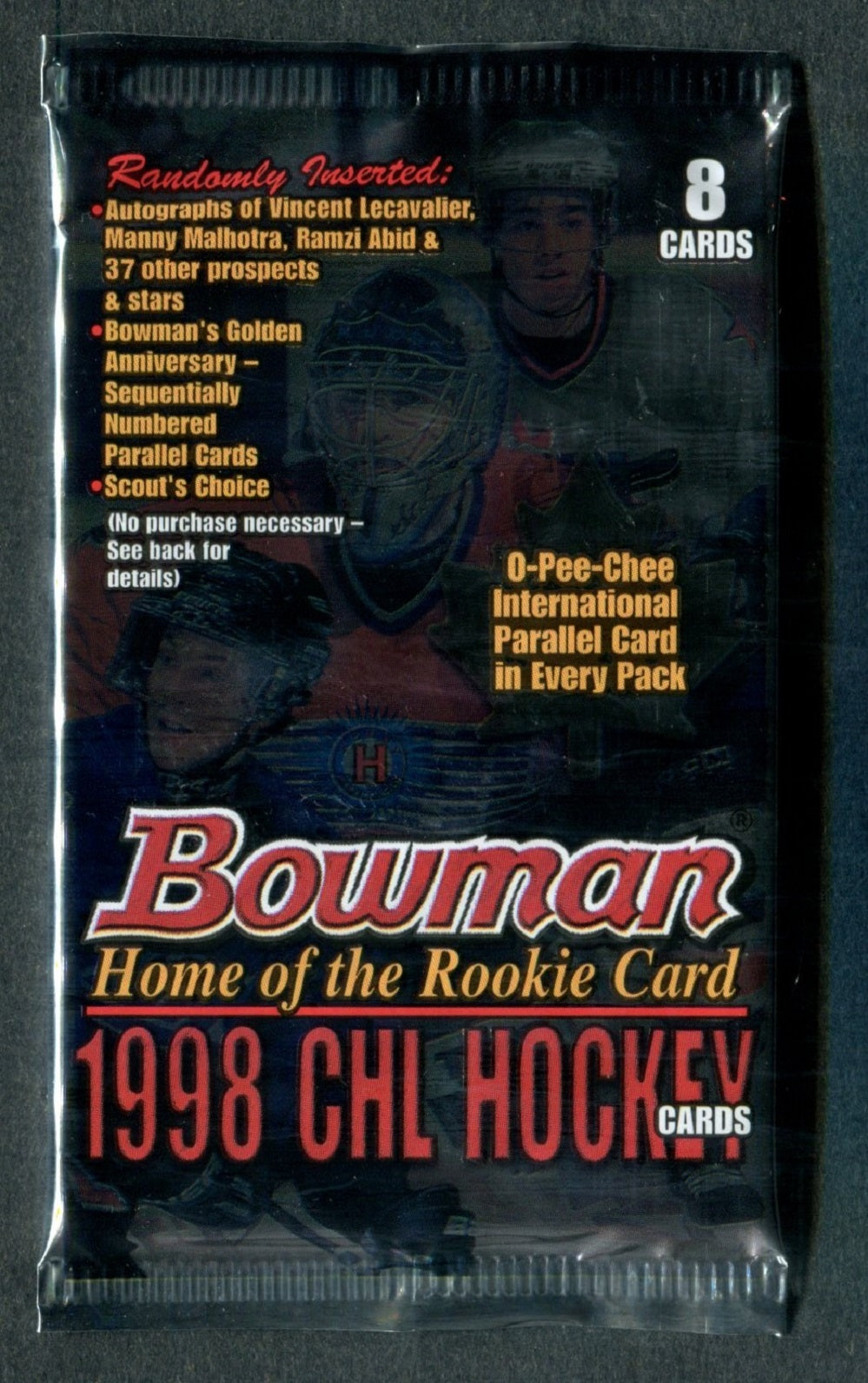 1998 1998/1999 Bowman CHL Hockey Unopened Pack (Hobby) (8)