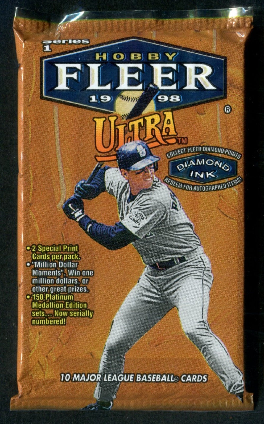 1998 Fleer Ultra Baseball Unopened Series 1 Pack (Hobby) (10)