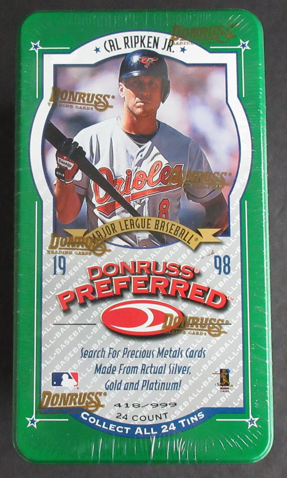 1998 Donruss Preferred Baseball Box (Tin) (Cal Ripken Jr.) (Green) (24/5)
