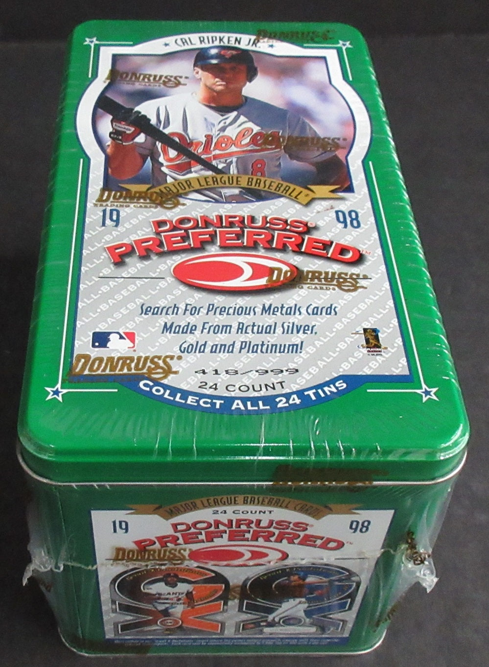 1998 Donruss Preferred Baseball Box (Tin) (Cal Ripken Jr.) (Green) (24/5)