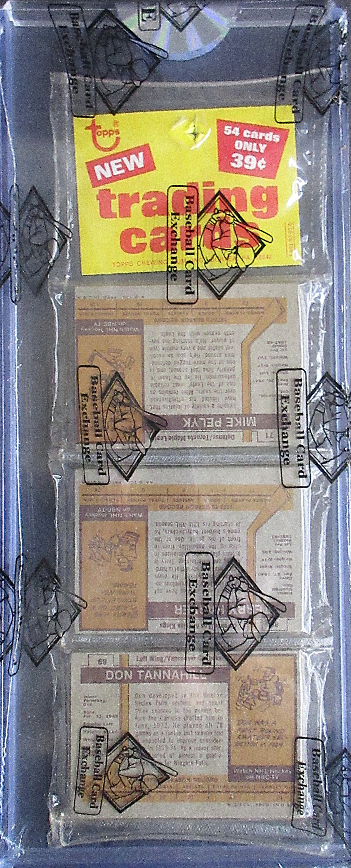 1973/74 Topps Hockey Unopened Rack Pack (BBCE) (27134)