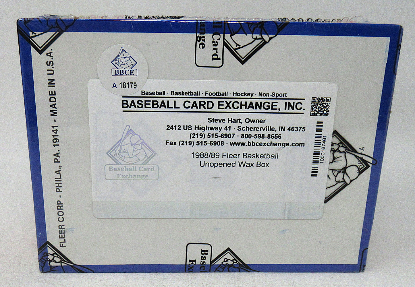 1988 1988/89 Fleer Basketball Unopened Wax Box (BBCE) (A18179)