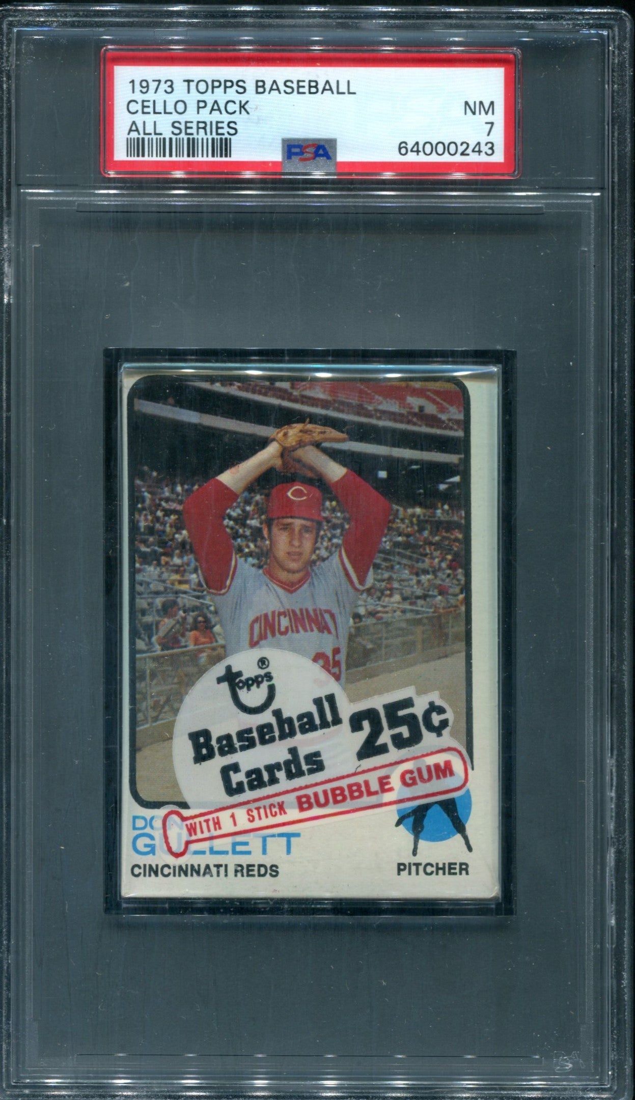 1973 Topps Baseball Unopened All Series Cello Pack PSA 7 *0243