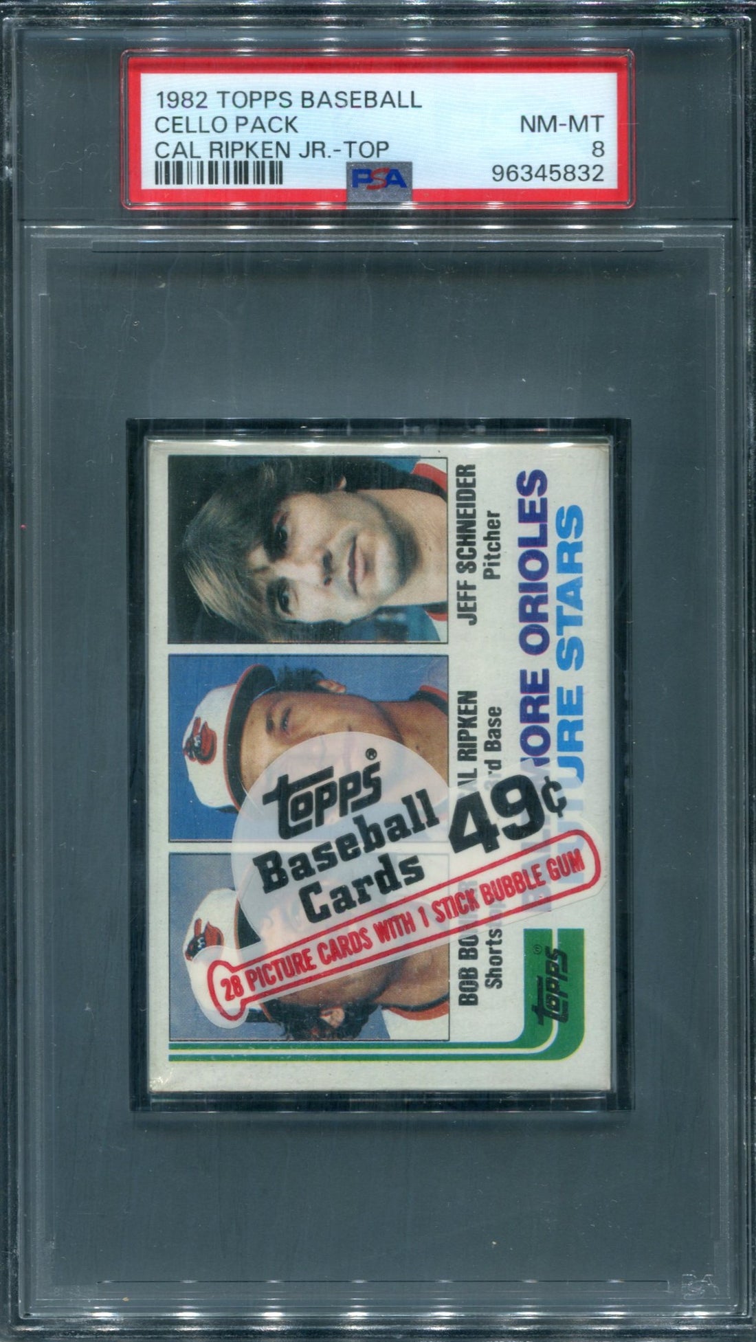 1982 Topps Baseball Unopened Cello Pack PSA 8 Cal Ripken Jr. RC Top *5 ...