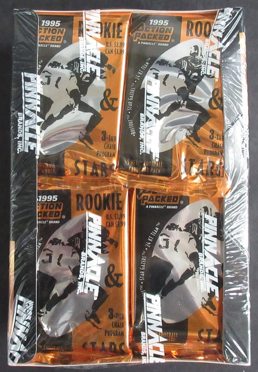 1995 Pinnacle Action Pack Football Box (Retail) (Pre-Priced) (36/5)