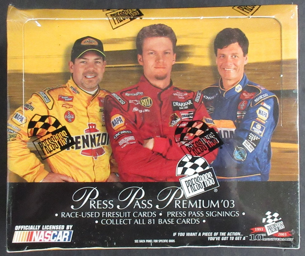 2003 Press Pass Premium Racing Box (Retail) (28/4)