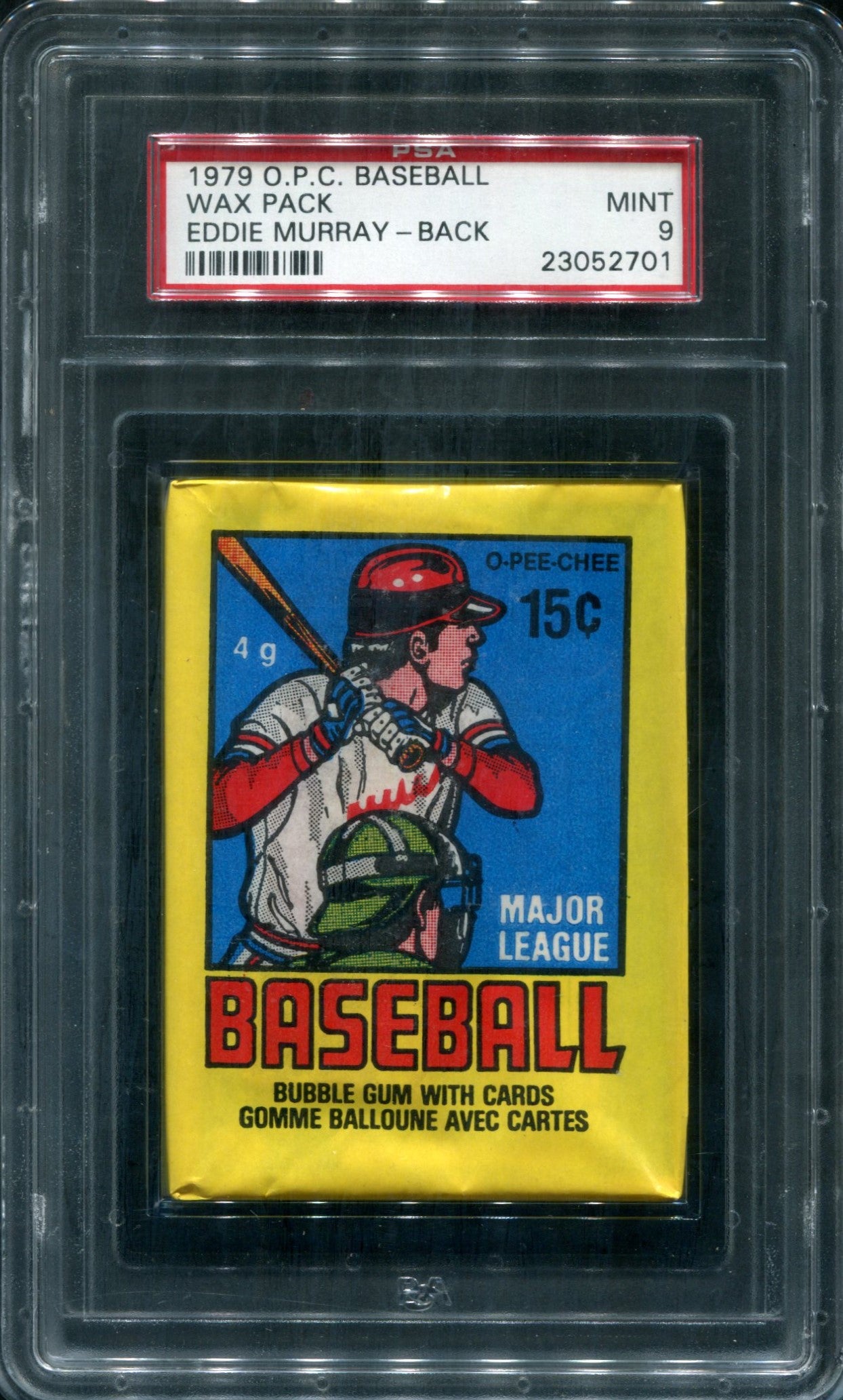 1979 OPC O-Pee-Chee Baseball Unopened Wax Pack PSA 9 Eddie Murray Back *2701