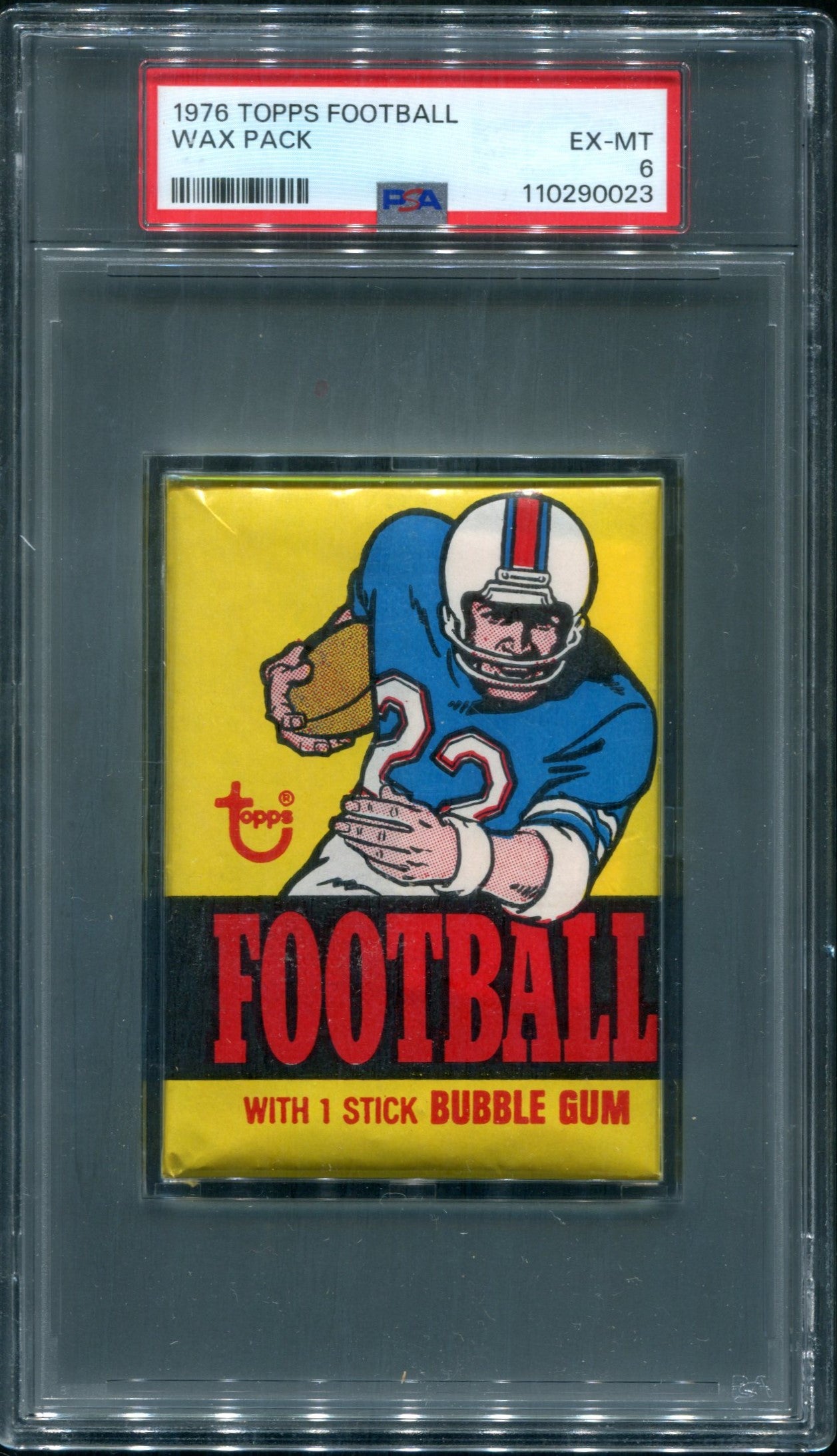 1976 Topps Football Unopened Wax Pack PSA 6