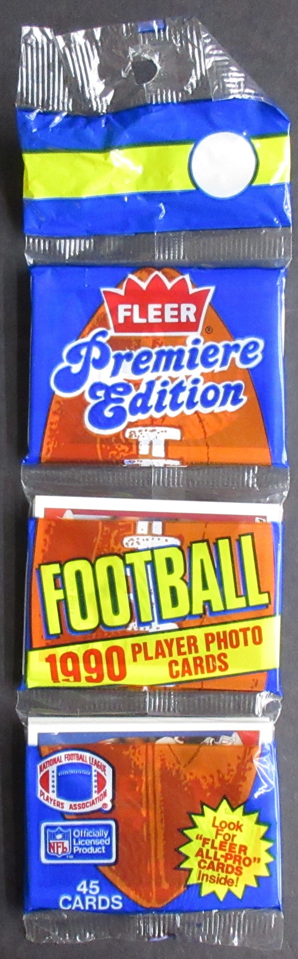 1990 Fleer Football Unopened Rack Pack (45)