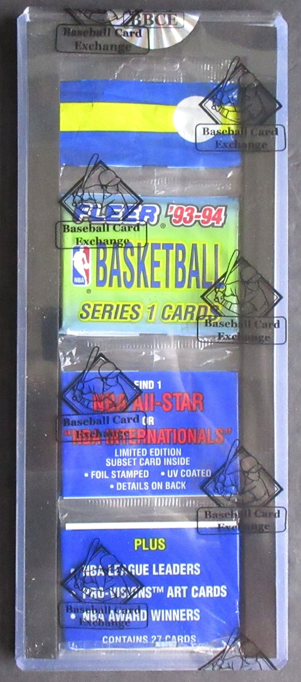 1993/94 Fleer Basketball Unopened Series 1 Rack Pack (Jordan Back) (BBCE)