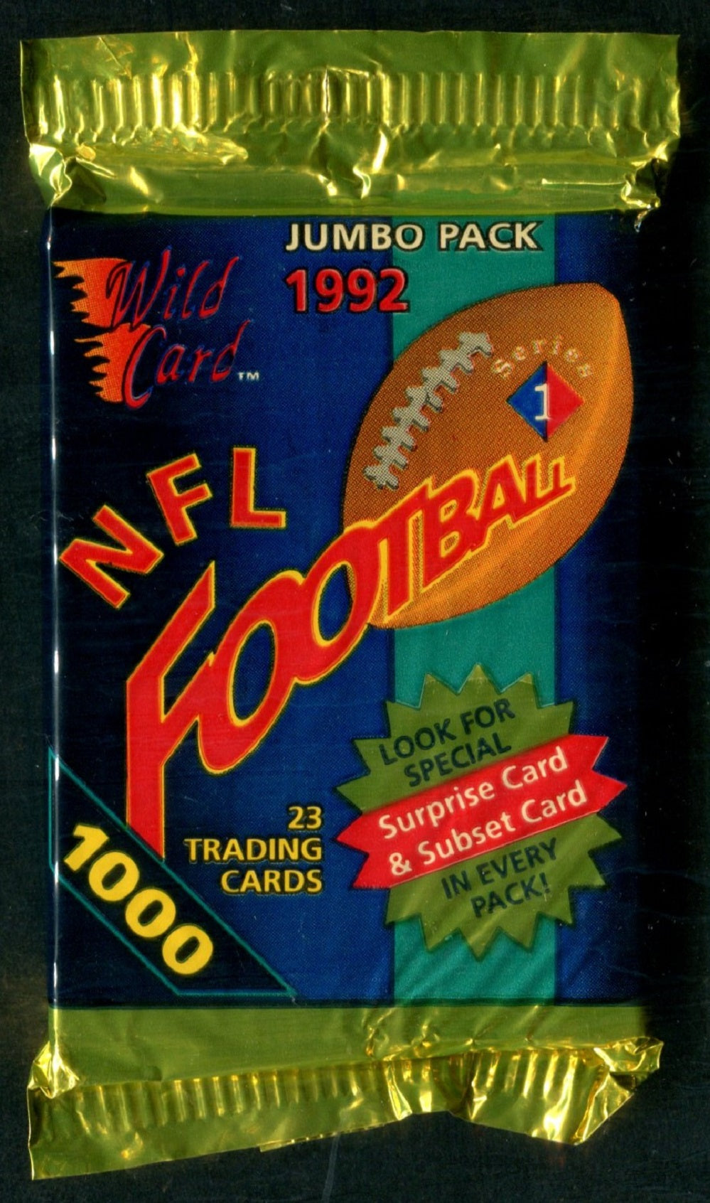 1992 Wild Card Football Unopened Series 1 Jumbo Pack (23)