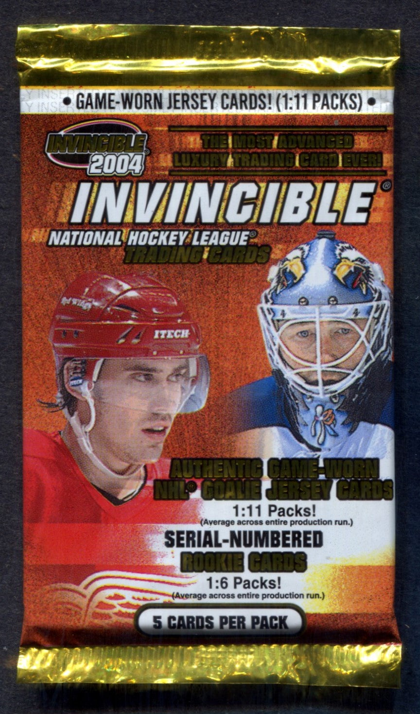 2003/04 Pacific Invincible Hockey Unopened Pack (5)
