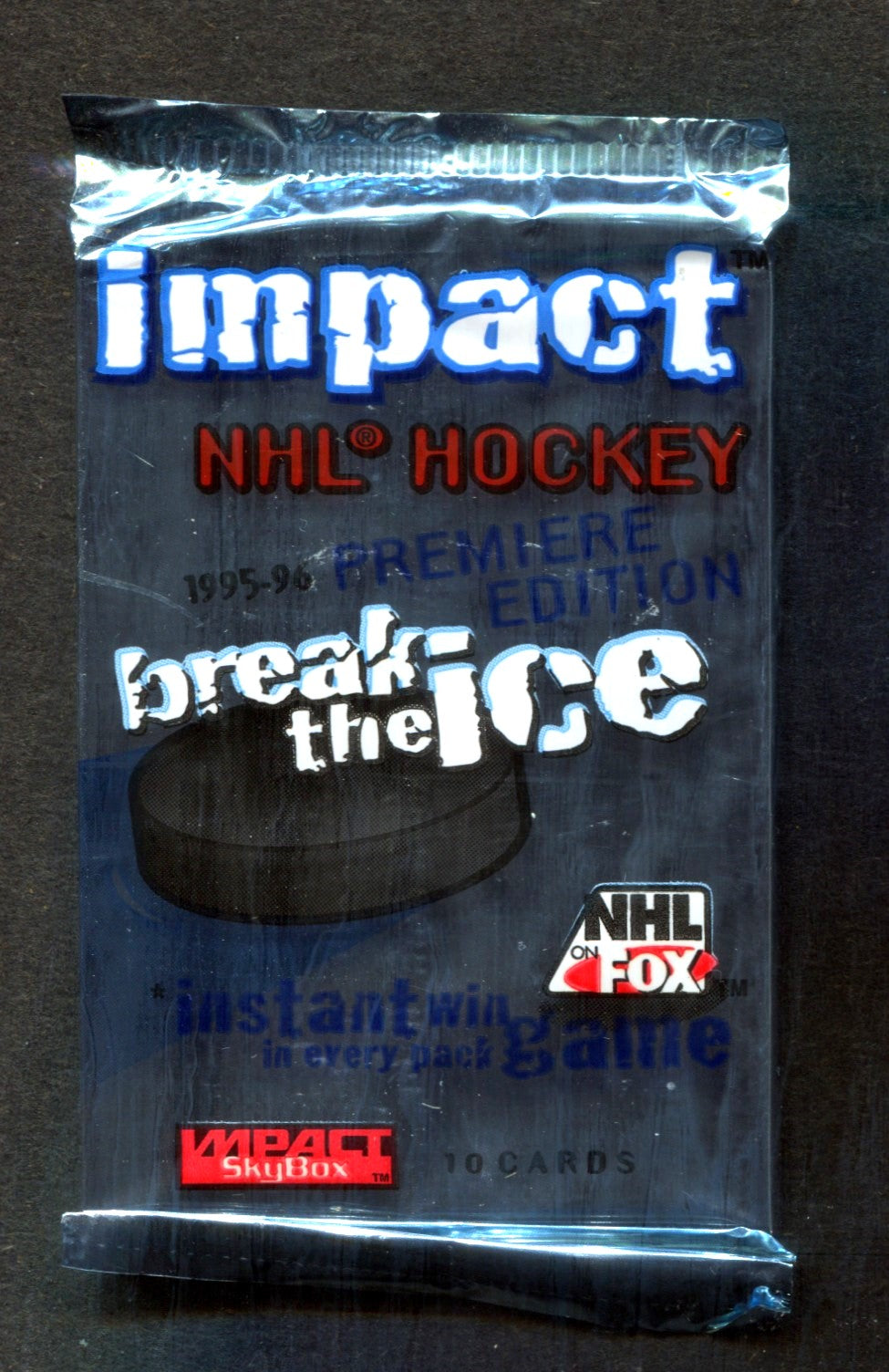 1995/96 Skybox Impact Hockey Unopened Pack (10)