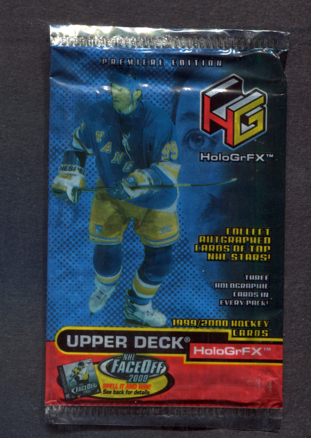 1999/00 Upper Deck HoloGrFX Hockey Unopened Pack (3)