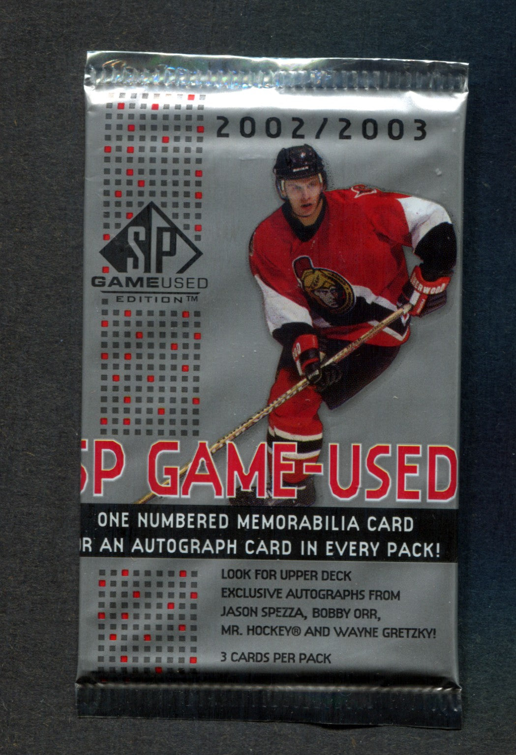 2002/03 Upper Deck SP Game Used Hockey Unopened Pack (3)