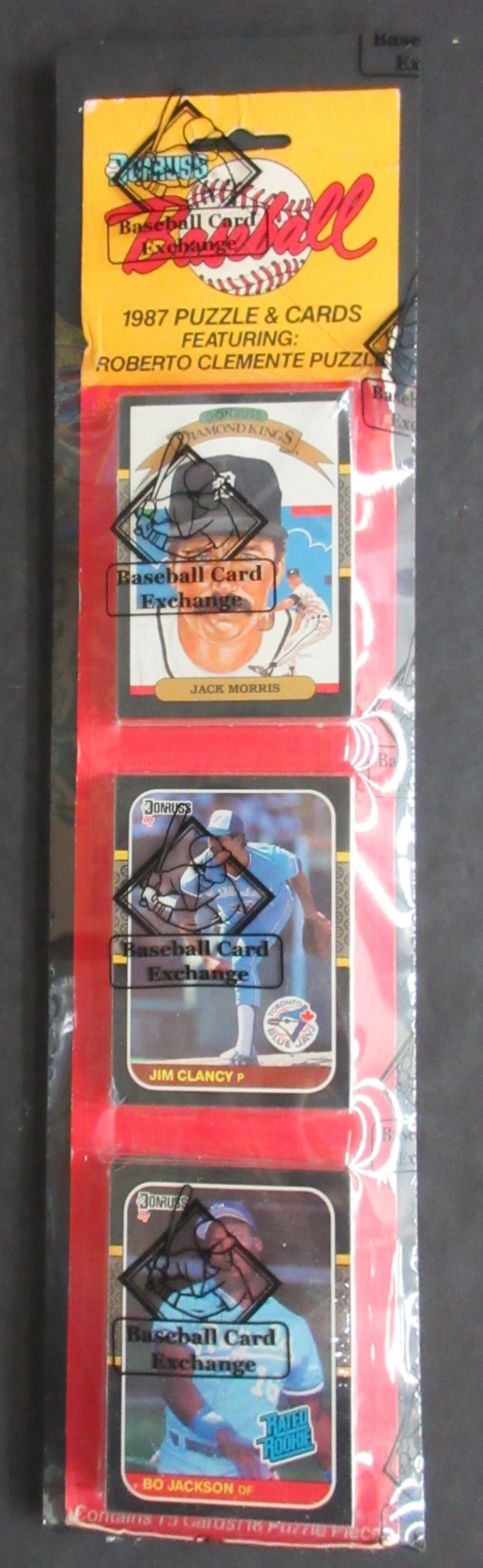 1987 Donruss Baseball Unopened Blister Pack (Bo Jackson Top) (BBCE)