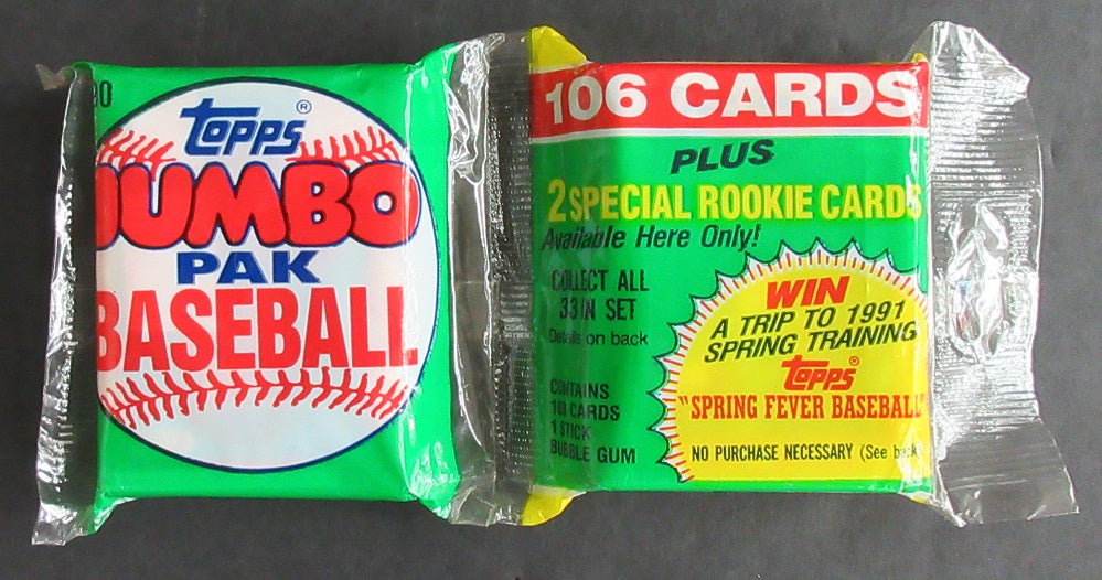 1990 Topps Baseball Unopened Jumbo Pack (106)