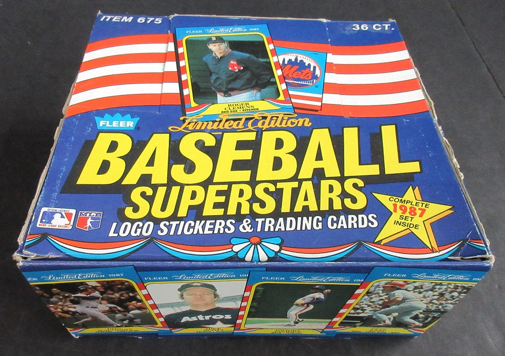 1987 Fleer Baseball Limited Edition Baseball Superstars Factory Set Box (24 Sets)