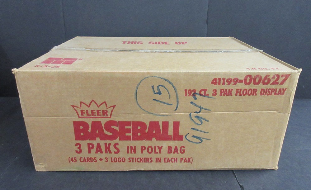 1987 Fleer Baseball Rack Pack Display Case (192 Count) (Sealed)