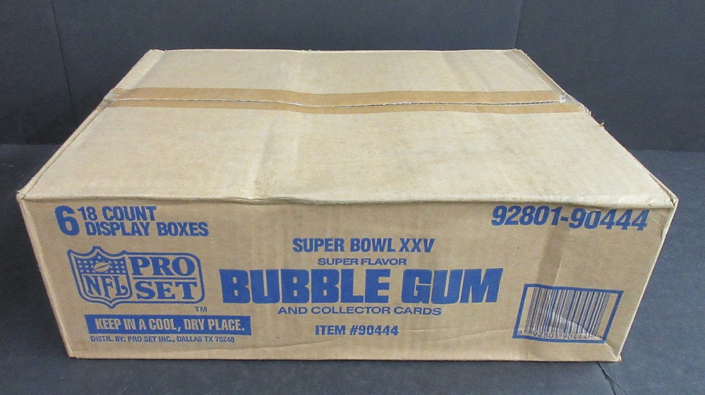 1990 Pro Set NFL Football Super Bowl XXV 25th Anniversary Case (6 Box)