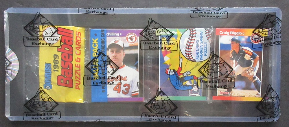 1989 Donruss Baseball Unopened Rack Pack (Biggio Top Shilling Top) (BBCE)