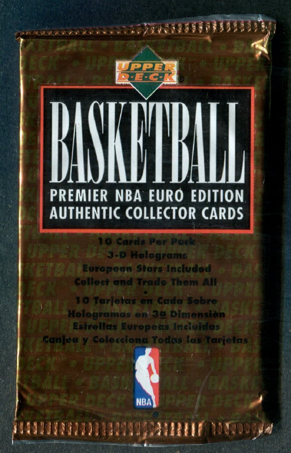 1991/92 Upper Deck Basketball Unopened Pack (Euro) (Spanish) (10)