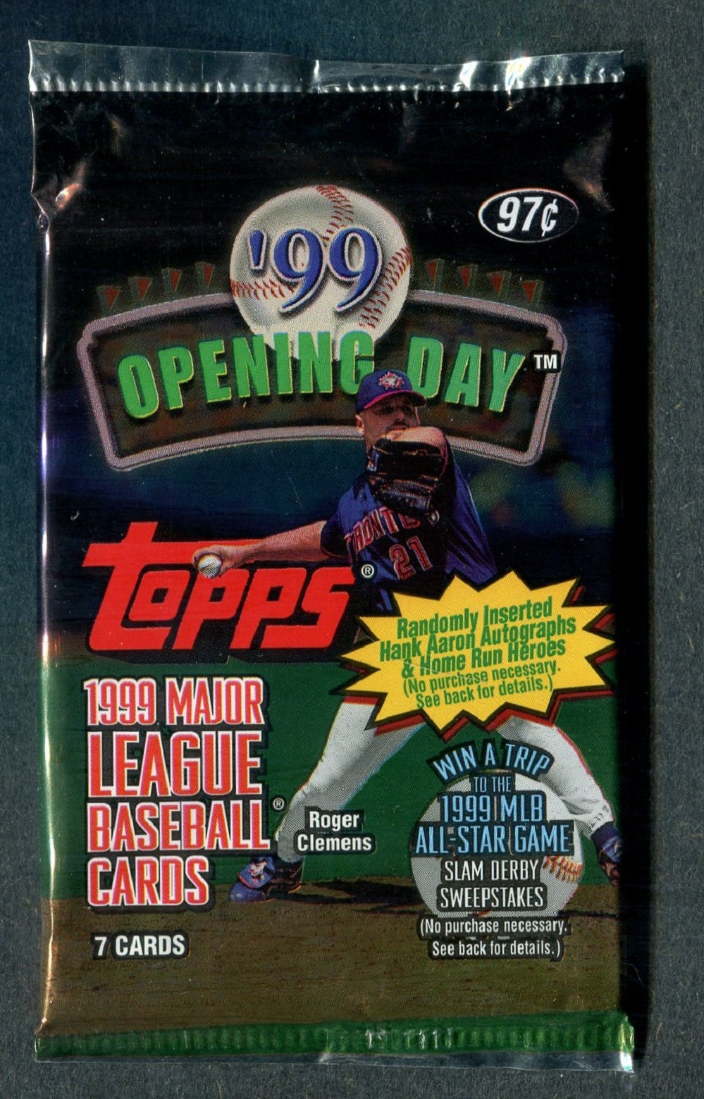 1999 Topps Opening Day Baseball Unopened Pack (Retail) (Pre-Priced) (7)