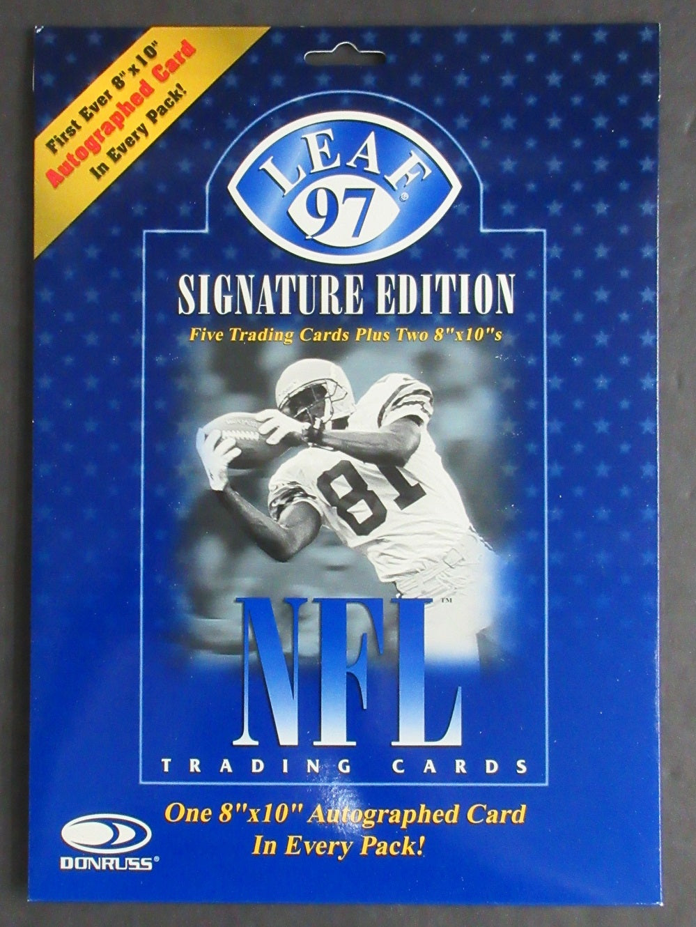 1997 Donruss Leaf Signature Edition Football Unopened Pack (8x10)