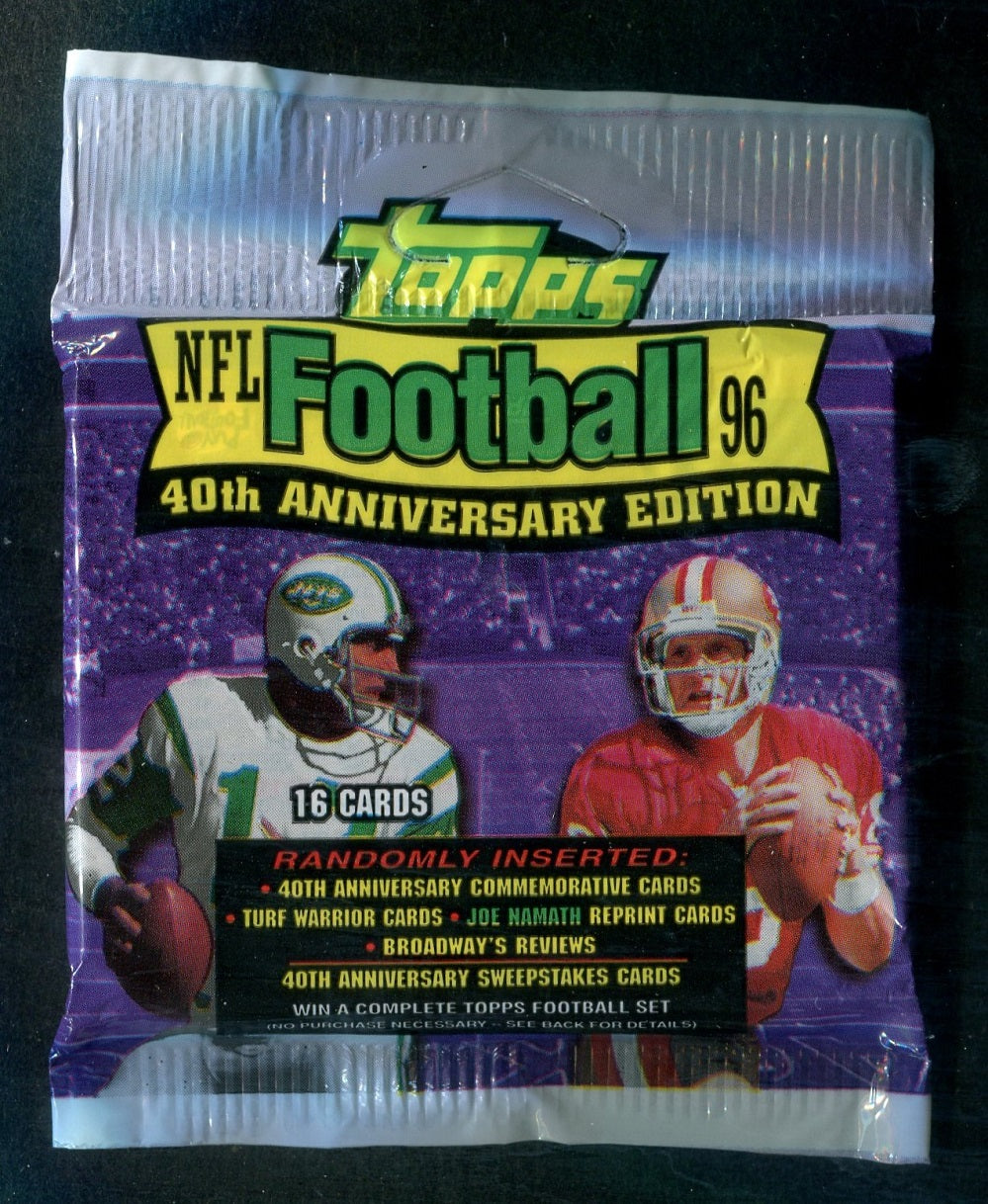 1996 Topps Football Unopened Jumbo Pack (16)