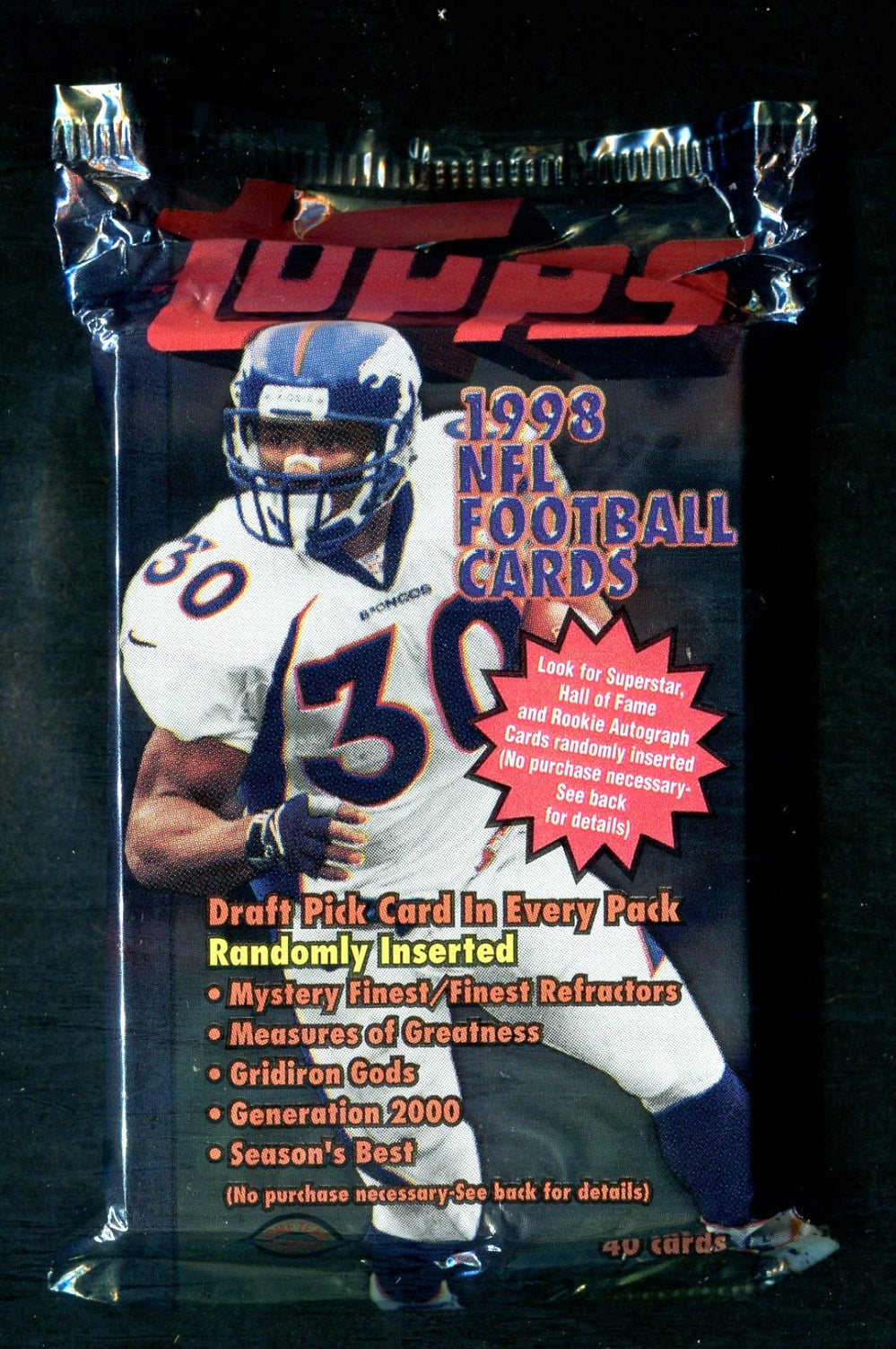 1998 Topps Football Unopened Jumbo Pack (HTA) (40)