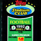 1992 Topps Stadium Club Football Unopened Series 2 Pack (15)