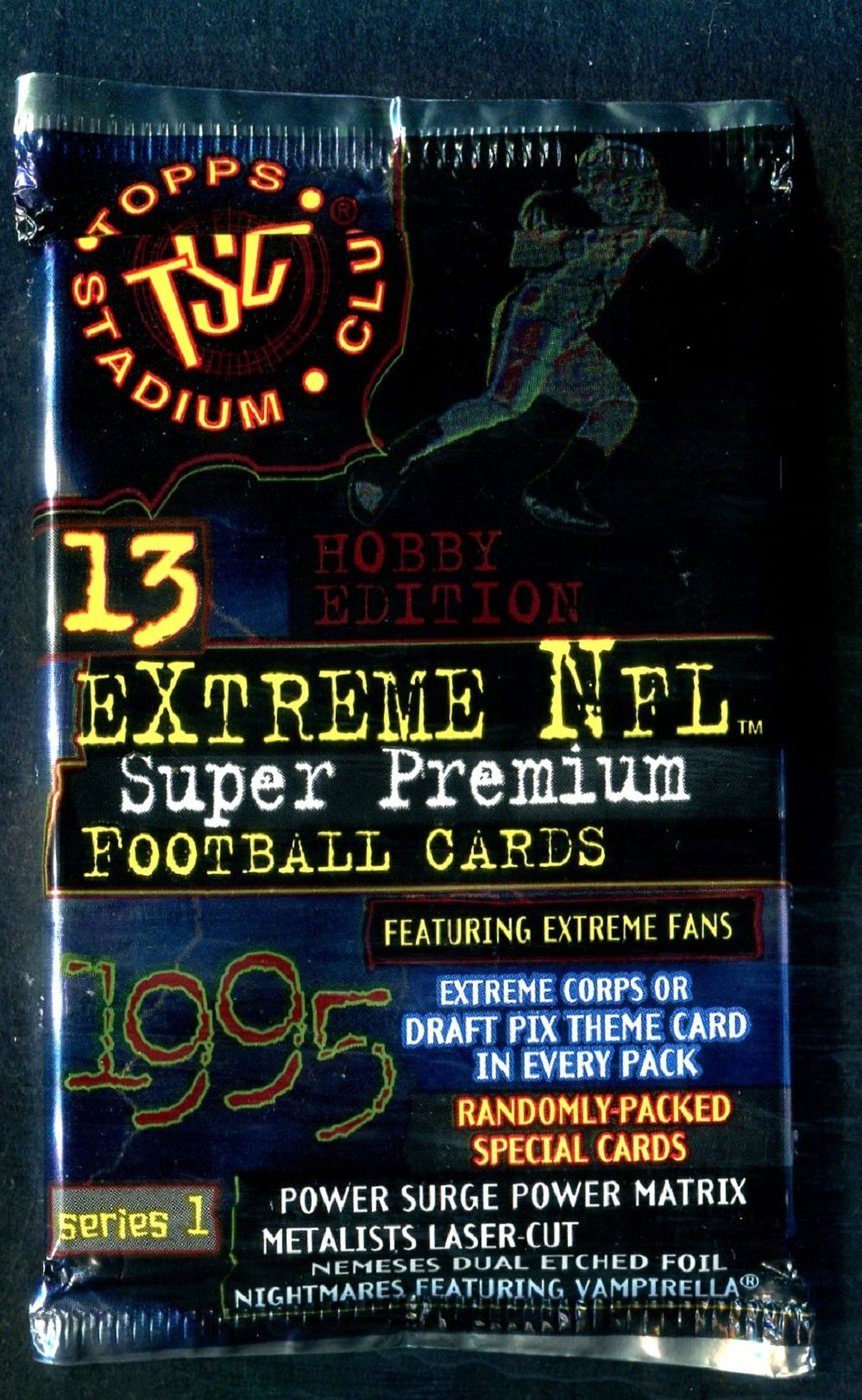 1995 Topps Stadium Club Football Unopened Series 1 Pack (Hobby) (13)