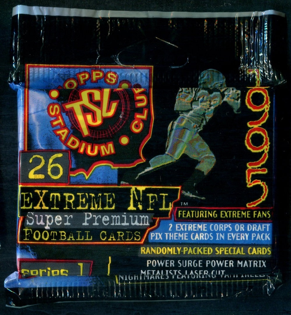 1995 Topps Stadium Club Football Unopened Series 1 Jumbo Pack (26)