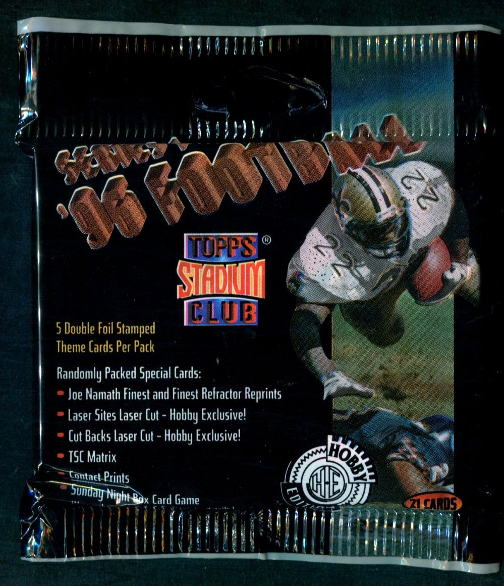 1996 Topps Stadium Club Football Unopened Series 1 Jumbo Pack (Hobby) (21)