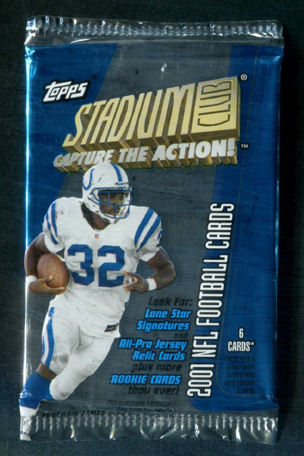 2001 Topps Stadium Club Football Unopened Pack (6)