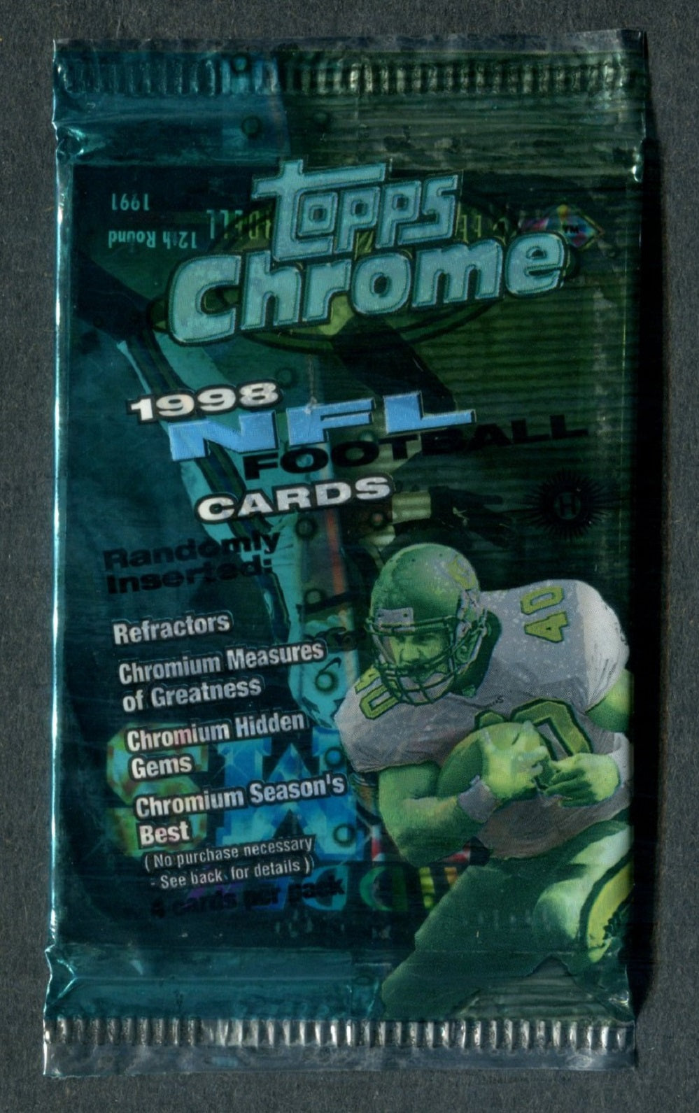 1998 Topps Chrome Football Unopened Pack (Hobby) (4)