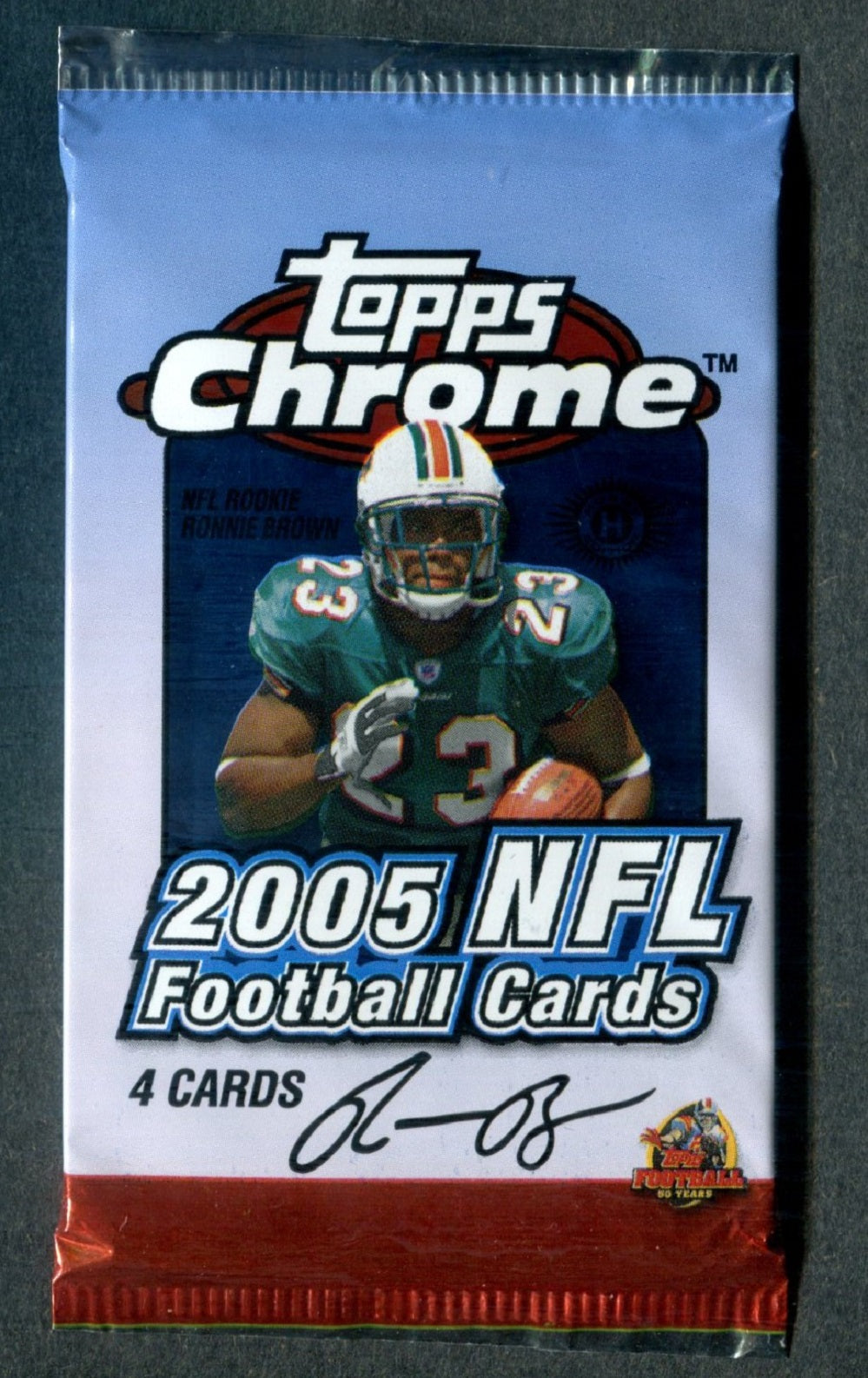 2005 Topps Chrome Football Unopened Pack (Hobby) (4)