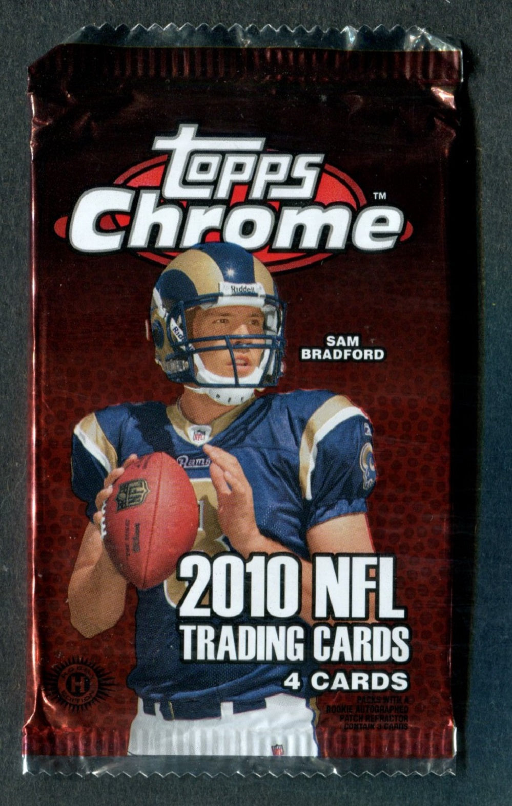 2010 Topps Chrome Football Unopened Pack (Hobby) (4)