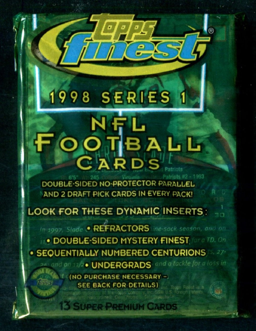 1998 Topps Finest Football Unopened Series 1 Jumbo Pack (HTA) (13)